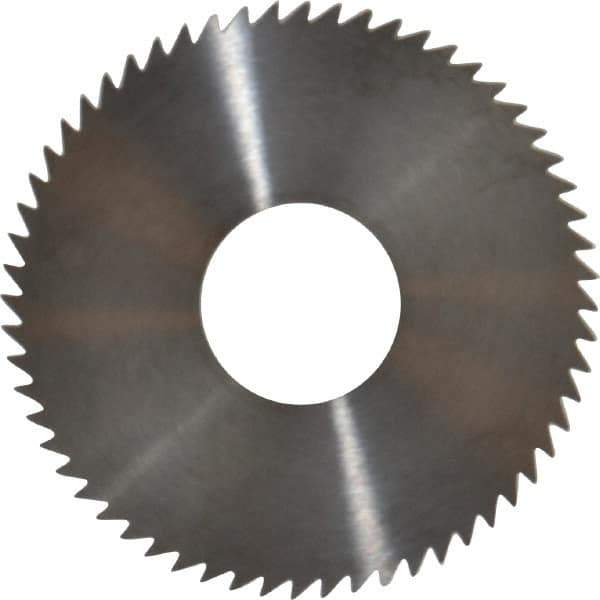 RobbJack - 3" Diam x 0.0156" Blade Thickness x 1" Arbor Hole Diam, 60 Tooth Slitting and Slotting Saw - Arbor Connection, Right Hand, Uncoated, Solid Carbide, Concave Ground - USA Tool & Supply