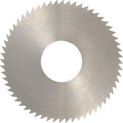 RobbJack - 3" Diam x 0.0312" Blade Thickness x 1" Arbor Hole Diam, 60 Tooth Slitting and Slotting Saw - Arbor Connection, Right Hand, Uncoated, Solid Carbide, Concave Ground - USA Tool & Supply