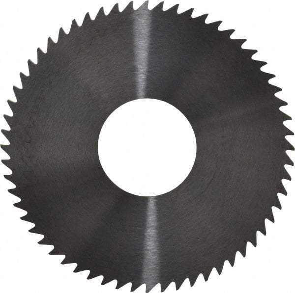 RobbJack - 3" Diam x 0.0468" Blade Thickness x 1" Arbor Hole Diam, 60 Tooth Slitting and Slotting Saw - Arbor Connection, Right Hand, Uncoated, Solid Carbide, Concave Ground - USA Tool & Supply