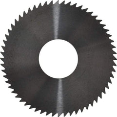 RobbJack - 3" Diam x 0.0468" Blade Thickness x 1" Arbor Hole Diam, 60 Tooth Slitting and Slotting Saw - Arbor Connection, Right Hand, Uncoated, Solid Carbide, Concave Ground - USA Tool & Supply