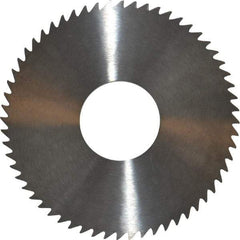 RobbJack - 3" Diam x 1/8" Blade Thickness x 1" Arbor Hole Diam, 60 Tooth Slitting and Slotting Saw - Arbor Connection, Right Hand, Uncoated, Solid Carbide, Concave Ground - USA Tool & Supply