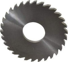 RobbJack - 3" Diam x 0.1562" Blade Thickness x 1" Arbor Hole Diam, 30 Tooth Slitting and Slotting Saw - Arbor Connection, Right Hand, Uncoated, Solid Carbide, Concave Ground - USA Tool & Supply