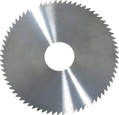 RobbJack - 4" Diam x 0.035" Blade Thickness x 1" Arbor Hole Diam, 72 Tooth Slitting and Slotting Saw - Arbor Connection, Right Hand, Uncoated, Solid Carbide, Concave Ground - USA Tool & Supply