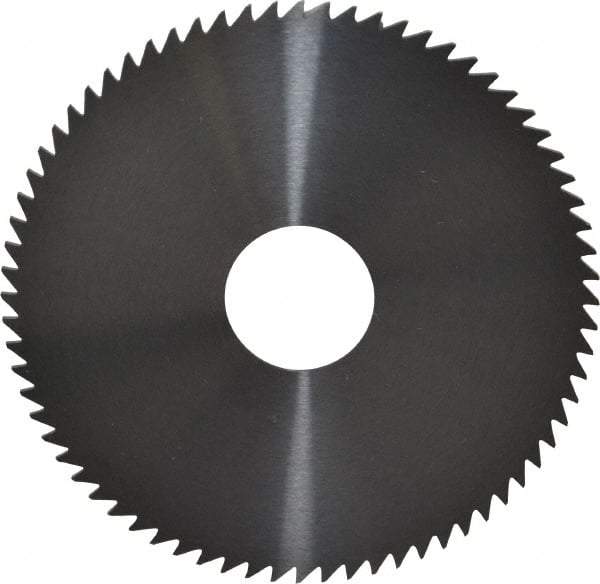 RobbJack - 4" Diam x 1/16" Blade Thickness x 1" Arbor Hole Diam, 72 Tooth Slitting and Slotting Saw - Arbor Connection, Right Hand, Uncoated, Solid Carbide, Concave Ground - USA Tool & Supply