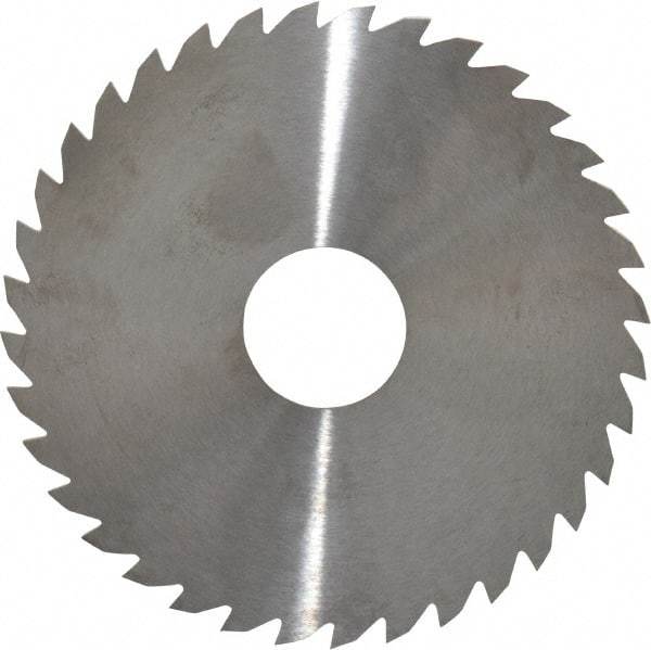 RobbJack - 4" Diam x 0.0781" Blade Thickness x 1" Arbor Hole Diam, 36 Tooth Slitting and Slotting Saw - Arbor Connection, Right Hand, Uncoated, Solid Carbide, Concave Ground - USA Tool & Supply