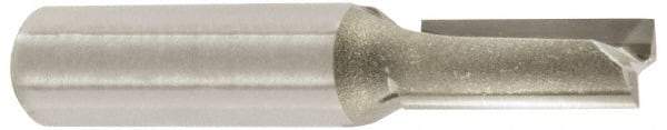 Amana Tool - 1/4" Diam, 1/4" Shank Diam, 1" Length of Cut, 2 Flute Straight Router Bit - 2-7/8" Overall Length, Carbide Tipped - USA Tool & Supply