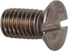 Value Collection - M8x1.25 Metric Coarse, 16mm OAL Slotted Drive Machine Screw - Oval Head, Grade 18-8 & A2 Stainless Steel, Uncoated, Without Washer - USA Tool & Supply