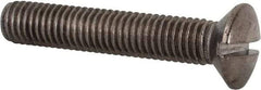 Value Collection - M8x1.25 Metric Coarse, 45mm OAL Slotted Drive Machine Screw - Oval Head, Grade 18-8 & A2 Stainless Steel, Uncoated, Without Washer - USA Tool & Supply