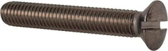 Value Collection - M8x1.25 Metric Coarse, 50mm OAL Slotted Drive Machine Screw - Oval Head, Grade 18-8 & A2 Stainless Steel, Uncoated, Without Washer - USA Tool & Supply