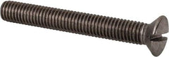 Value Collection - M8x1.25 Metric Coarse, 60mm OAL Slotted Drive Machine Screw - Oval Head, Grade 18-8 & A2 Stainless Steel, Uncoated, Without Washer - USA Tool & Supply