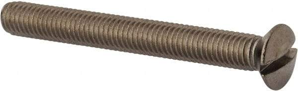 Value Collection - M8x1.25, 70mm OAL Slotted Drive Machine Screw - Oval Head, Grade 18-8 & A2 Stainless Steel, Uncoated, Without Washer - USA Tool & Supply