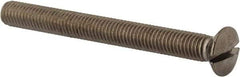 Value Collection - M8x1.25 Metric Coarse, 80mm OAL Slotted Drive Machine Screw - Oval Head, Grade 18-8 & A2 Stainless Steel, Uncoated, Without Washer - USA Tool & Supply