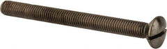 Value Collection - M8x1.25 Metric Coarse, 90mm OAL Slotted Drive Machine Screw - Oval Head, Grade 18-8 & A2 Stainless Steel, Uncoated, Without Washer - USA Tool & Supply