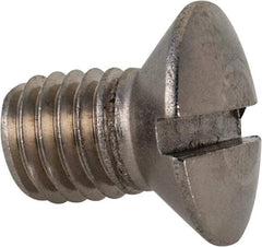 Value Collection - M10x1.50 Metric Coarse, 16mm OAL Slotted Drive Machine Screw - Oval Head, Grade 18-8 & A2 Stainless Steel, Uncoated, Without Washer - USA Tool & Supply