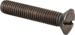 Value Collection - M10x1.50 Metric Coarse, 50mm OAL Slotted Drive Machine Screw - Oval Head, Grade 18-8 & A2 Stainless Steel, Uncoated, Without Washer - USA Tool & Supply