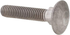 Value Collection - M5x0.8 25mm Length Under Head, Standard Square Neck, Carriage Bolt - Austenitic Grade A2 Stainless Steel, - USA Tool & Supply