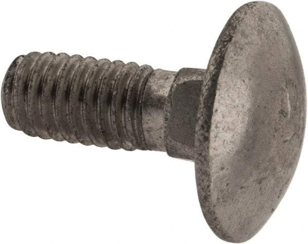 Value Collection - M6x1 16mm Length Under Head, Standard Square Neck, Carriage Bolt - Austenitic Grade A2 Stainless Steel, - USA Tool & Supply