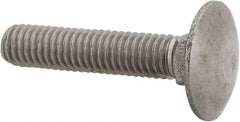 Value Collection - M6x1 30mm Length Under Head, Standard Square Neck, Carriage Bolt - Austenitic Grade A2 Stainless Steel, - USA Tool & Supply