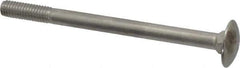 Value Collection - M6x1 80mm Length Under Head, Standard Square Neck, Carriage Bolt - Austenitic Grade A2 Stainless Steel, - USA Tool & Supply