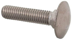 Value Collection - M8x1.25 35mm Length Under Head, Standard Square Neck, Carriage Bolt - Austenitic Grade A2 Stainless Steel, - USA Tool & Supply