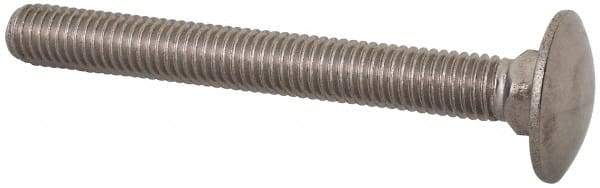 Value Collection - M8x1.25 70mm Length Under Head, Standard Square Neck, Carriage Bolt - Austenitic Grade A2 Stainless Steel, - USA Tool & Supply