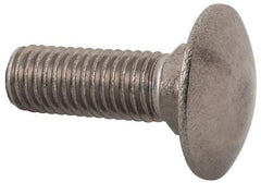 Value Collection - M10x1.5 30mm Length Under Head, Standard Square Neck, Carriage Bolt - Austenitic Grade A2 Stainless Steel, - USA Tool & Supply