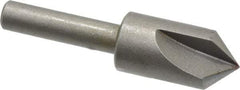 Keo - 1/2" Head Diam, 1/4" Shank Diam, 3 Flute 90° High Speed Steel Countersink - Bright Finish, 2" OAL, Single End, Straight Shank, Right Hand Cut - USA Tool & Supply