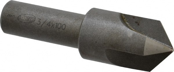 Keo - 3/4" Head Diam, 1/2" Shank Diam, 3 Flute 100° High Speed Steel Countersink - USA Tool & Supply