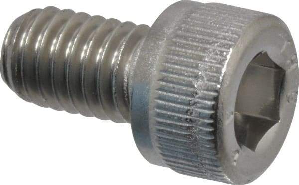 Value Collection - M6x1.00 Metric Coarse Hex Socket Drive, Socket Cap Screw - Grade 316 & Austenitic A4 Stainless Steel, Uncoated, Fully Threaded, 10mm Length Under Head - USA Tool & Supply