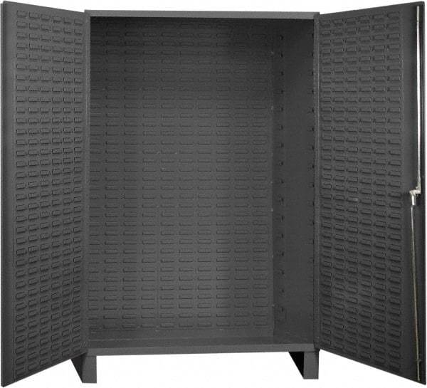 Durham - Locking Storage Cabinet - Steel, 48" Wide x 26" Deep x 78" High, Gray - USA Tool & Supply