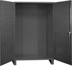 Durham - Locking Storage Cabinet - Steel, 48" Wide x 26" Deep x 78" High, Gray - USA Tool & Supply