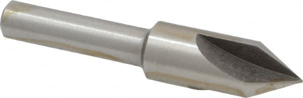 Interstate - 3/8" Head Diam, 1/4" Shank Diam, 3 Flute 60° High Speed Steel Countersink - USA Tool & Supply