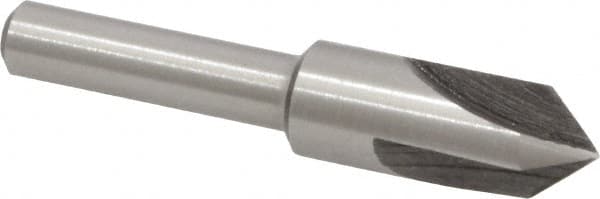 Interstate - 3/8" Head Diam, 1/4" Shank Diam, 3 Flute 82° High Speed Steel Countersink - USA Tool & Supply