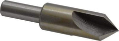 Interstate - 5/8" Head Diam, 3/8" Shank Diam, 3 Flute 82° High Speed Steel Countersink - Bright Finish, 2-3/4" OAL, Single End, Straight Shank, Right Hand Cut - USA Tool & Supply