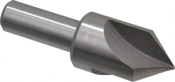 Interstate - 7/8" Head Diam, 1/2" Shank Diam, 3 Flute 82° High Speed Steel Countersink - USA Tool & Supply