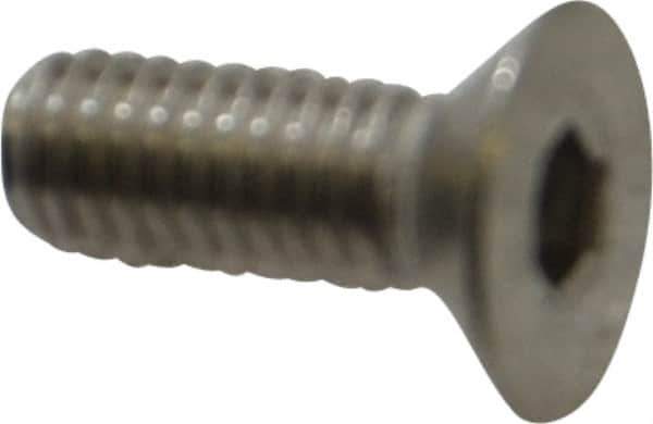 Value Collection - M3x0.50 Metric Coarse Hex Socket Drive, 90° Flat Screw - Grade 316 & Austenitic A4 Stainless Steel, Fully Threaded, 8mm OAL - USA Tool & Supply