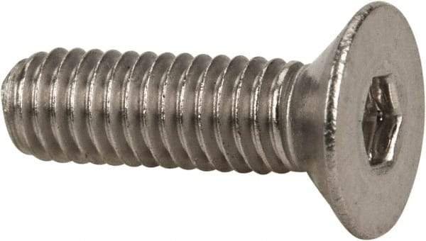 Value Collection - M3x0.50 Metric Coarse Hex Socket Drive, 90° Flat Screw - Grade 316 & Austenitic A4 Stainless Steel, Fully Threaded, 10mm OAL - USA Tool & Supply