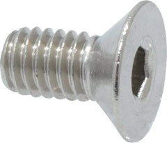 Value Collection - M4x0.70 Metric Coarse Hex Socket Drive, 90° Flat Screw - Grade 316 & Austenitic A4 Stainless Steel, Fully Threaded, 8mm OAL - USA Tool & Supply