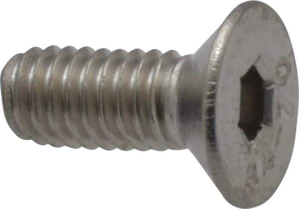Value Collection - M4x0.70 Metric Coarse Hex Socket Drive, 90° Flat Screw - Grade 316 & Austenitic A4 Stainless Steel, Fully Threaded, 10mm OAL - USA Tool & Supply