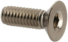 Value Collection - M4x0.70 Metric Coarse Hex Socket Drive, 90° Flat Screw - Grade 316 & Austenitic A4 Stainless Steel, Fully Threaded, 12mm OAL - USA Tool & Supply