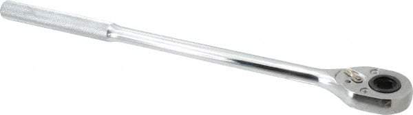 Proto - 1/2" Drive Pear Head Female Drive Ratchet - Chrome Finish, 16" OAL, 24 Gear Teeth, Standard Head - USA Tool & Supply