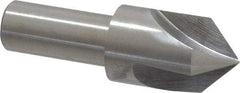 Interstate - 3/4" Head Diam, 1/2" Shank Diam, 3 Flute 90° High Speed Steel Countersink - Bright Finish, 2-3/4" OAL, Single End, Straight Shank, Right Hand Cut - USA Tool & Supply