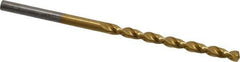 Cleveland - 1/8" 135° Cobalt Jobber Drill - TiN Finish, Right Hand Cut, Parabolic Flute, Straight Shank, 2-3/4" OAL, Split Point - USA Tool & Supply