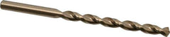 Cleveland - #1 135° Cobalt Jobber Drill - Oxide/Gold Finish, Right Hand Cut, Parabolic Flute, Straight Shank, 3-7/8" OAL, Split Point - USA Tool & Supply