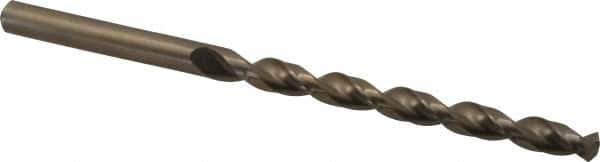 Cleveland - #4 135° Cobalt Jobber Drill - Oxide/Gold Finish, Right Hand Cut, Parabolic Flute, Straight Shank, 3-3/4" OAL, Split Point - USA Tool & Supply