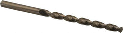 Cleveland - #4 135° Cobalt Jobber Drill - Oxide/Gold Finish, Right Hand Cut, Parabolic Flute, Straight Shank, 3-3/4" OAL, Split Point - USA Tool & Supply