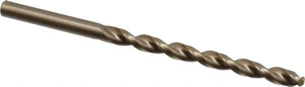 Cleveland - #7 135° Cobalt Jobber Drill - Oxide/Gold Finish, Right Hand Cut, Parabolic Flute, Straight Shank, 3-5/8" OAL, Split Point - USA Tool & Supply