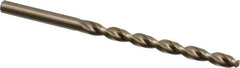 Cleveland - #7 135° Cobalt Jobber Drill - Oxide/Gold Finish, Right Hand Cut, Parabolic Flute, Straight Shank, 3-5/8" OAL, Split Point - USA Tool & Supply