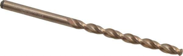 Cleveland - #17 135° Cobalt Jobber Drill - Oxide/Gold Finish, Right Hand Cut, Parabolic Flute, Straight Shank, 3-3/8" OAL, Split Point - USA Tool & Supply
