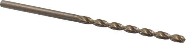Cleveland - #39 135° Cobalt Jobber Drill - Oxide/Gold Finish, Right Hand Cut, Parabolic Flute, Straight Shank, 2-3/8" OAL, Split Point - USA Tool & Supply